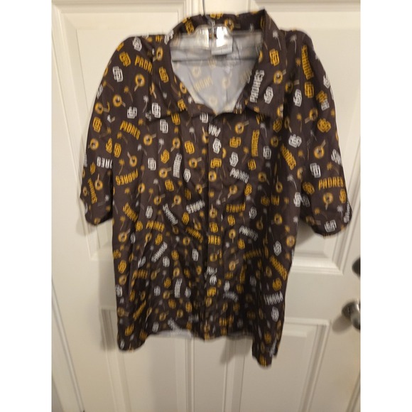 Bda Other - San Diego Padres Hawaiian Friar Shirt w/ SD Palm Trees MEN XL Button Down BROWN